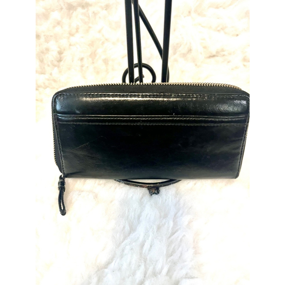 Coach Leather Long Wallet Black Women - Picture 3 of 12